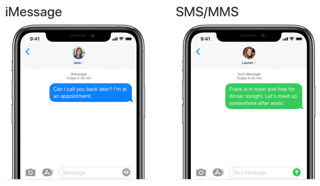 Zprávy v macOS Big Sur iMessage vs SMS