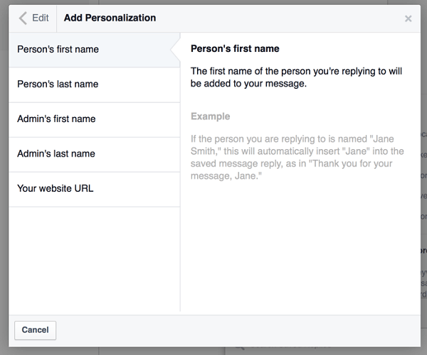 facebook přidat personalizaci