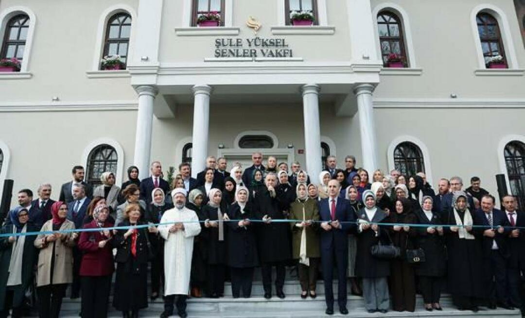 Servisní budova Şule Yüksel Şenler Foundation byla otevřena pod vedením prezidenta Erdoğana
