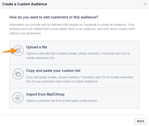 facebook vytvořit vlastní publikum