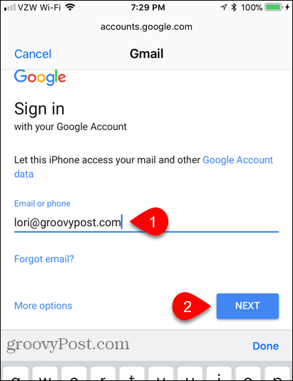 Vložte e-mailovou adresu