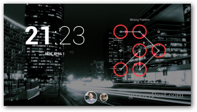 Uzamykatelná obrazovka Goggle Nexus 7