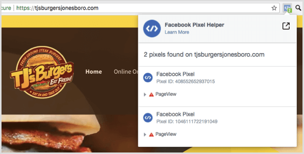 Pomocí rozšíření Facebook Pixel Helper můžete zjistit, zda váš pixel funguje.