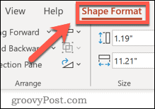 powerpoint nabídky formátu tvaru