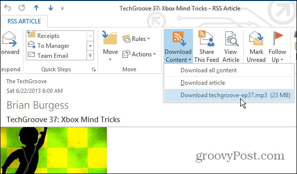 Jak se přihlásit k odběru podcastů v aplikaci Microsoft Outlook