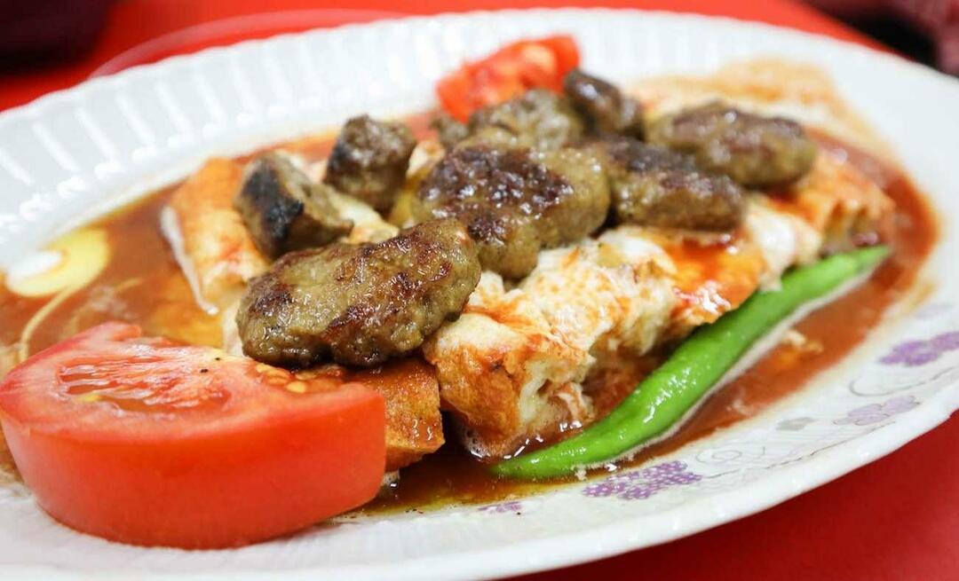 Jak vyrobit kebab Eskisehir balaban? Kuchyně mé nevěsty Balaban Kebab Recept