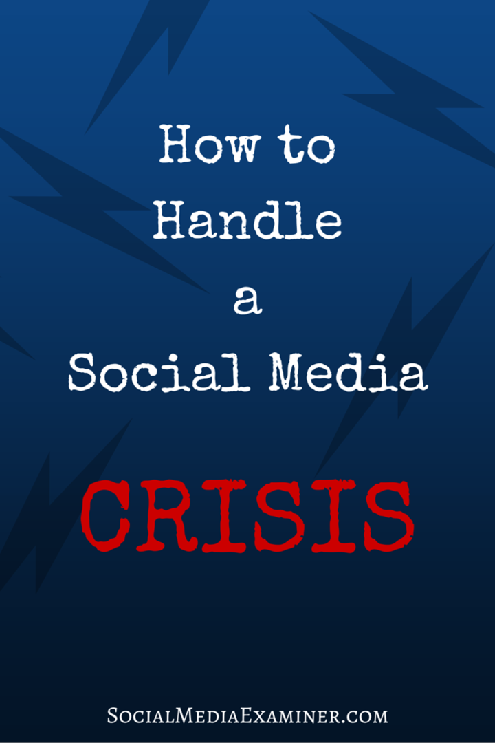 jak řešit krizi v sociálních médiích