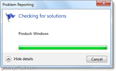 Windows 7 se automaticky připojí a hledá problémy