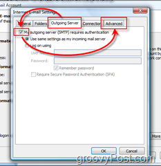 Nakonfigurujte aplikaci Outlook 2007 pro účet GMAIL IMAP