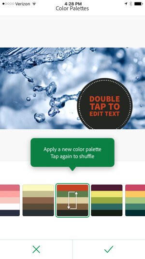 paleta barev Adobe post change