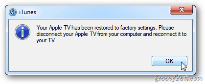 Aktualizace Apple TV byla dokončena