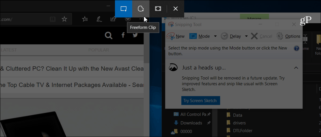 Chyťte a komentujte snímky s novým nástrojem Snip & Sketch ve Windows 10