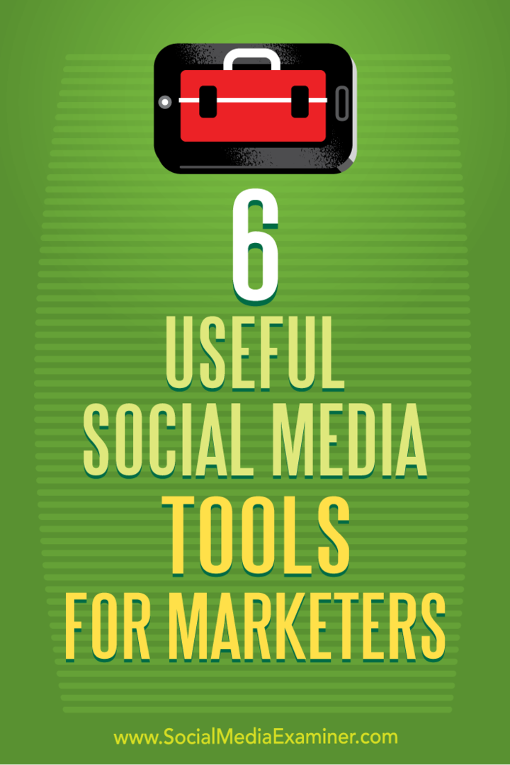 6 Užitečných nástrojů sociálních médií pro obchodníky od Aarona Agiusa v průzkumu sociálních médií.