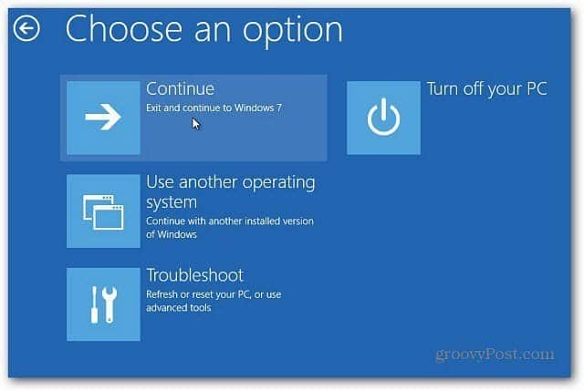 Vytvořte Windows 8 pomocí Old Boot Manager