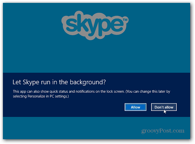 Skype v pozadí