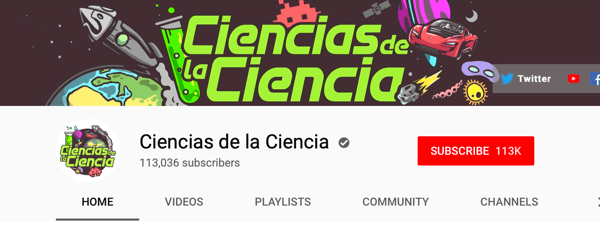 Jak nábor placených sociálních ovlivňovatelů, příklad španělsky mluvícího kanálu YouTube Ciencias de la Ciencia
