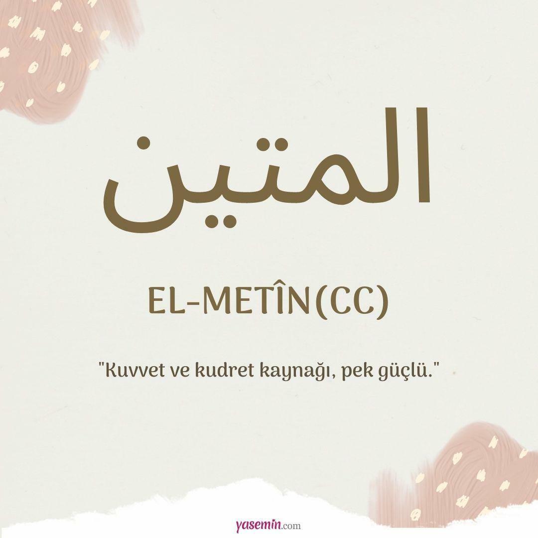 Co znamená al-Metin (cc)?