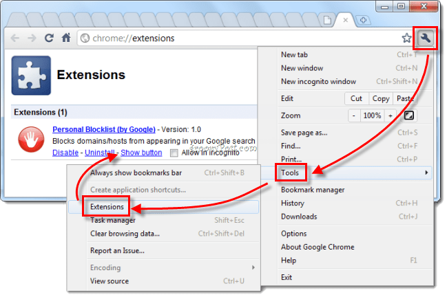 Jak blokovat stránky s nízkou kvalitou z výsledků vyhledávání Google v prohlížeči Chrome