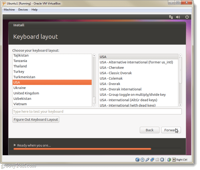 ubuntu rozložení klávesnice