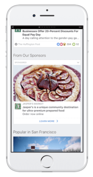 Facebook rozšiřuje reklamní příležitosti u okamžitých článků.