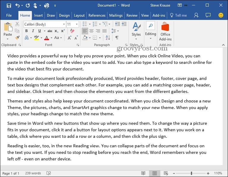Postup vložení textu Lorem Ipsum do aplikace Microsoft Word 2010 a 2007