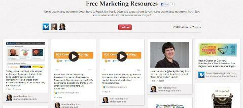 Marketing Profs deska pro bezplatné marketingové zdroje