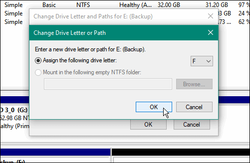 ok, změňte písmeno jednotky ve Windows 11