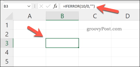Vzorec IFERROR v Excelu