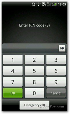 kód PIN systému Android