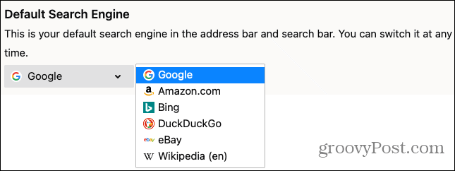 Výchozí vyhledávač Firefoxu