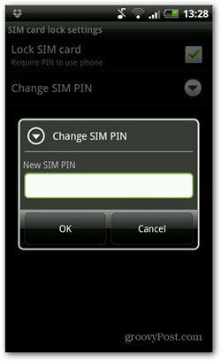 změna PIN kódu Android