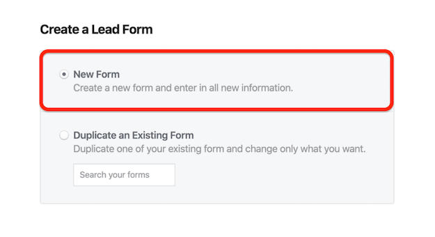 Nová možnost formuláře na Facebooku Vytvoření okna formuláře pro zájemce