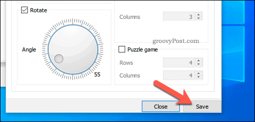 Ukládání rotací ve VLC ve Windows