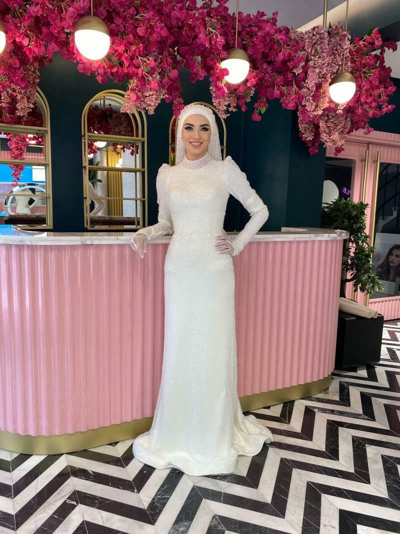 2021 hidžábových modelů svatebních šatů