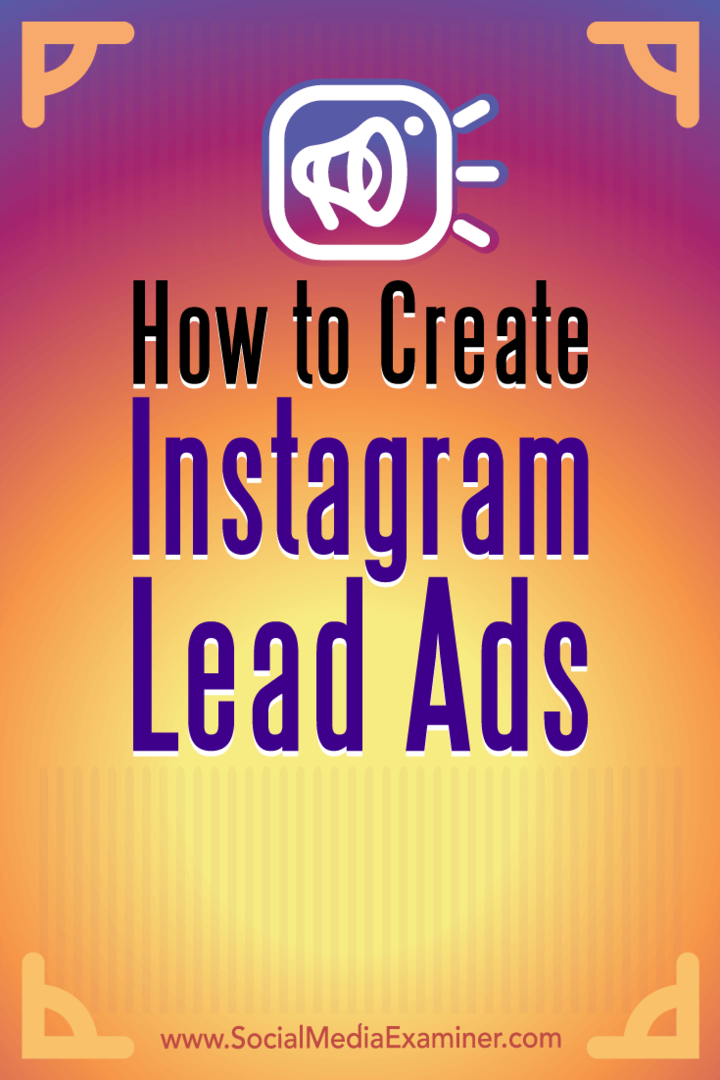 Jak vytvořit reklamy Instagram Lead od Deirdre Kelly na zkoušce na sociálních médiích.