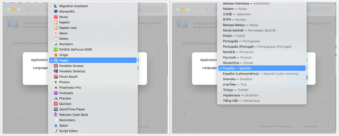 Změňte výchozí jazyk Mac podle aplikace