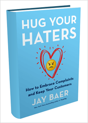 Toto je snímek obrazovky obálky knihy Hug Your Haters od Jaye Baera.