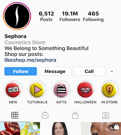 Instagram zdůrazňuje alba na profilu HubSpot
