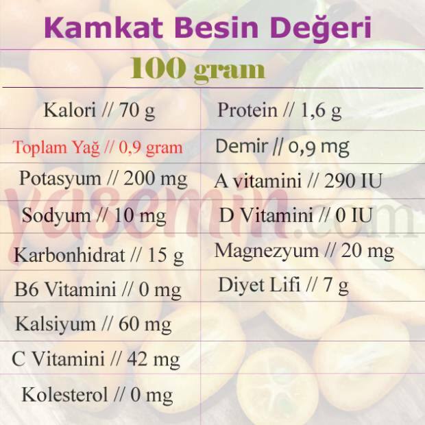 nutriční hodnota kumquatu