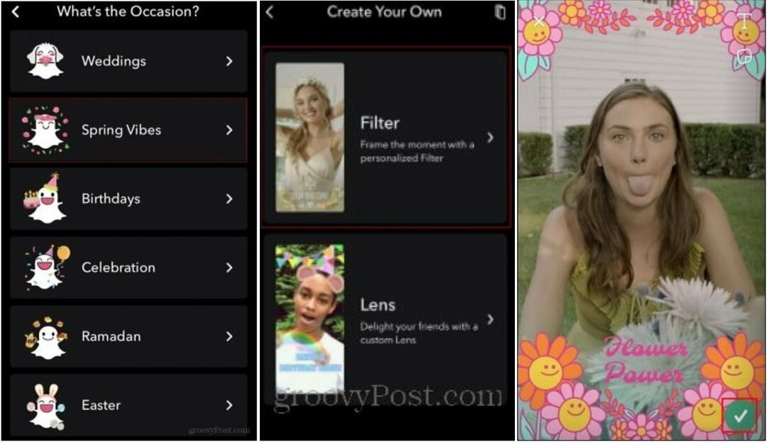 Jak používat a vytvářet vlastní filtry Snapchat