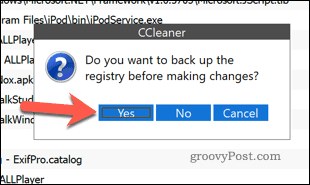 Zálohování registru Windows pomocí CCleaner