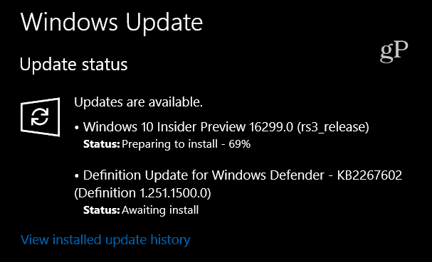 Windows 10 Náhled sestavení 16299