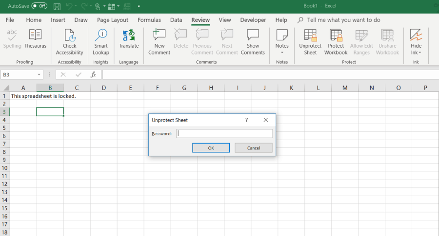 nechránit list aplikace Excel