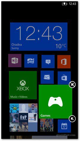 Windows Phone 8 přizpůsobuje dlaždice 1