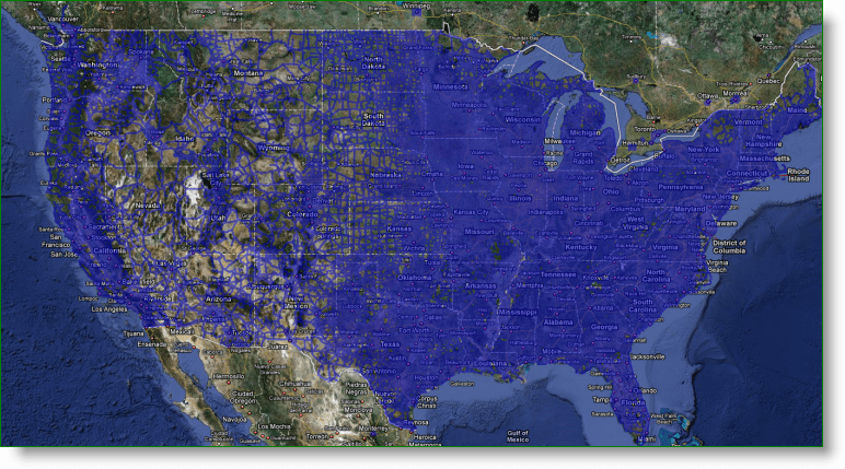 Google Maps Street View USA pokrytí