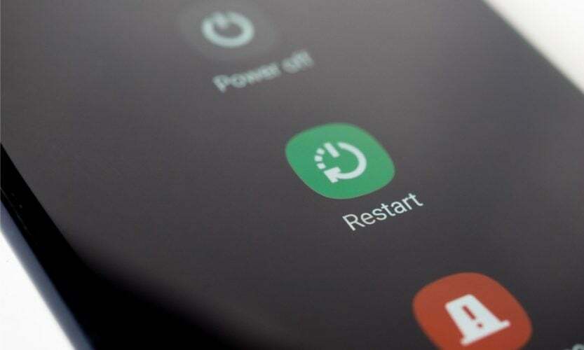 Restartujte zařízení Android