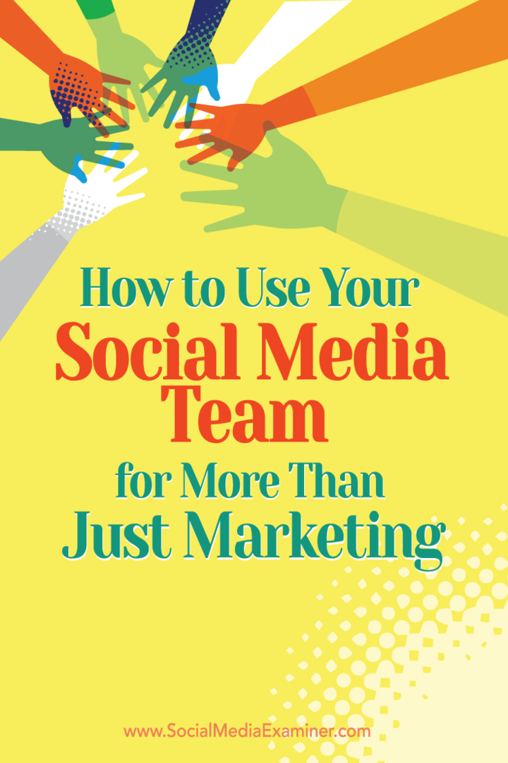 Jak využít svůj tým sociálních médií pro více než jen marketing: zkoušející sociálních médií