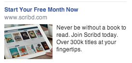 scribd facebooková reklama