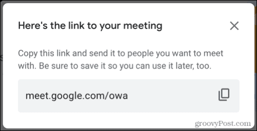 Odkaz Google Meet