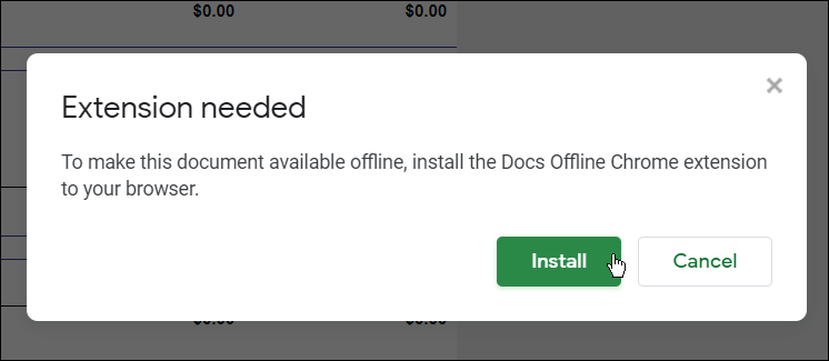 další instalace doplňku použijte dokumenty Google offline